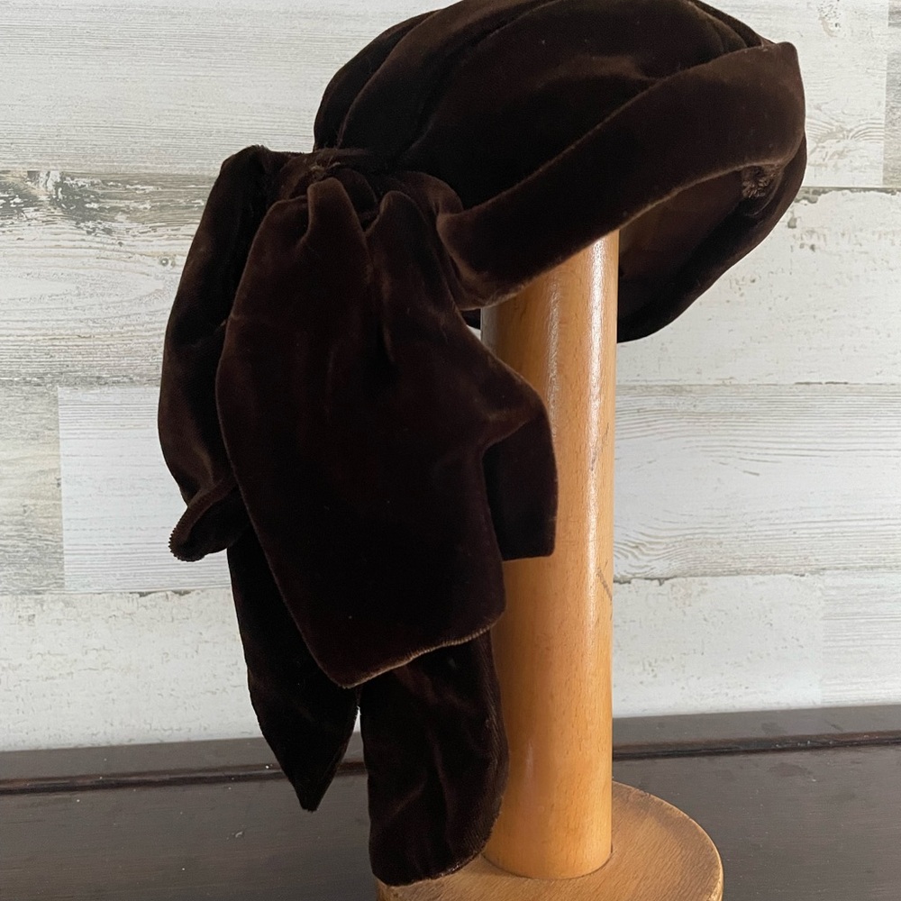 🤎Elegant Velvet Women's 1920’s Hat with Bow🤎